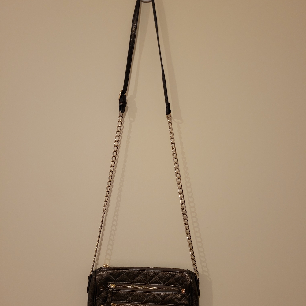 New Women's MMS Black Quilted Shoulder Bag